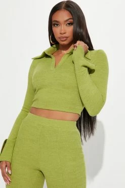 Fashion Nova Wide Leg Sets Tia Pant Set - Green