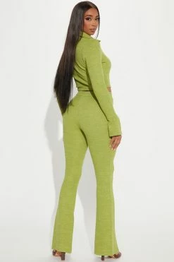 Fashion Nova Wide Leg Sets Tia Pant Set - Green