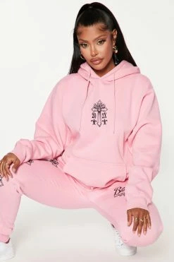 Fashion Nova Matching Separates Best Behavior Hoodie - Pink