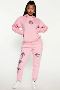 Fashion Nova Matching Separates Best Behavior Hoodie - Pink