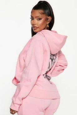 Fashion Nova Matching Separates Best Behavior Hoodie - Pink