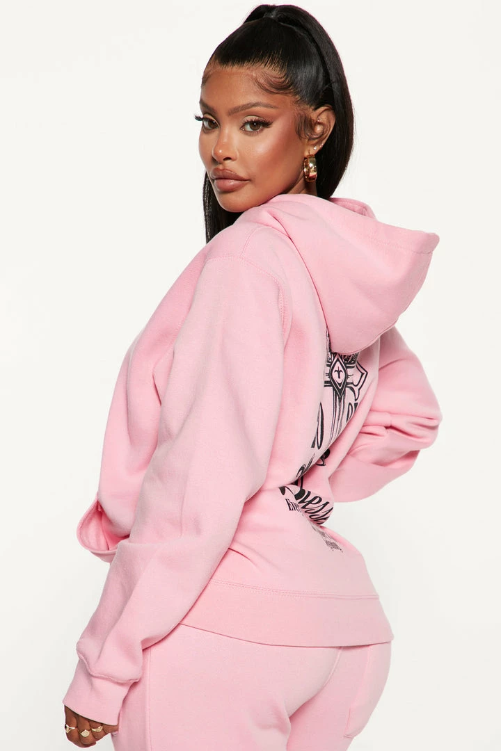 Fashion Nova Matching Separates Best Behavior Hoodie - Pink