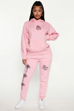 Fashion Nova Best Behavior Jogger Pant - Pink