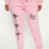 Fashion Nova Best Behavior Jogger Pant - Pink