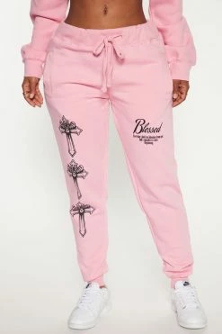 Fashion Nova Best Behavior Jogger Pant - Pink