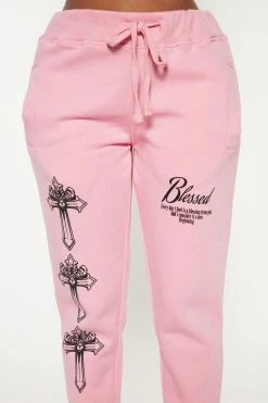 Fashion Nova Best Behavior Jogger Pant - Pink