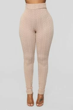 Fashion Nova Mountain Dreams Pant Set - Taupe Legging Sets