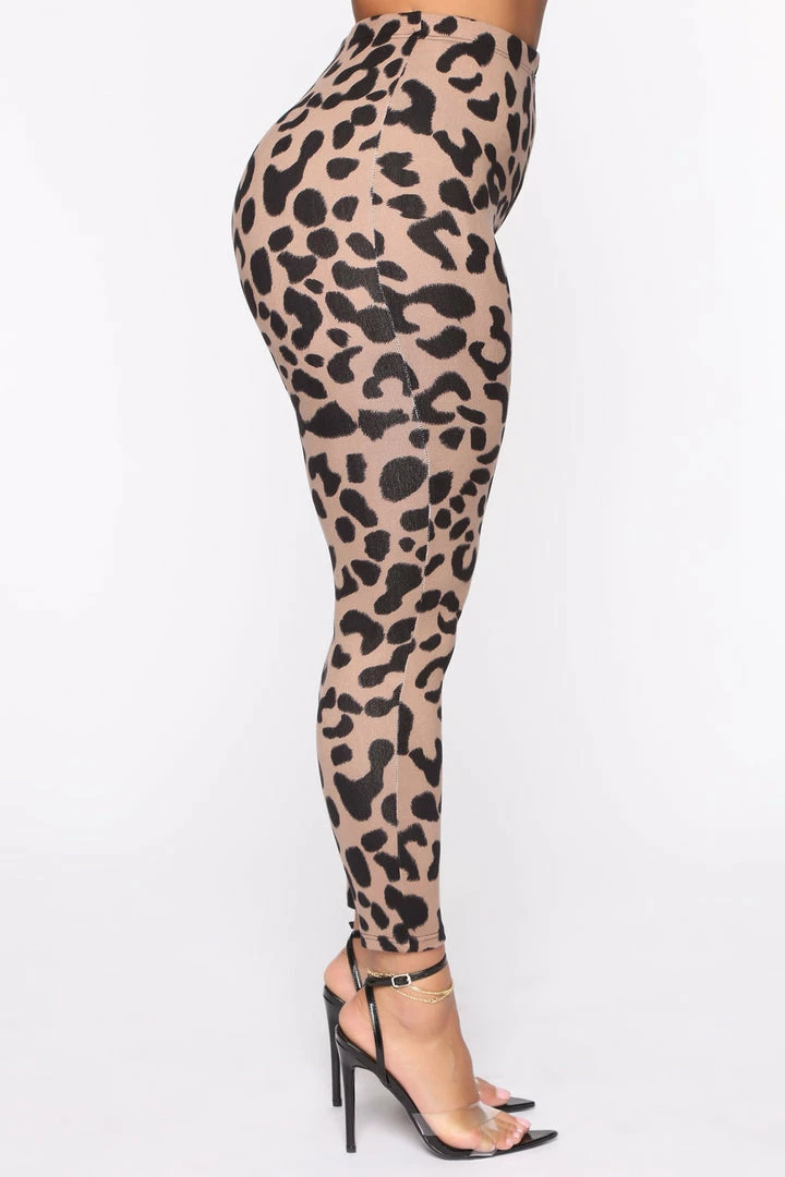 Fashion Nova Chelsea Leopard Legging Set - Brown/Combo
