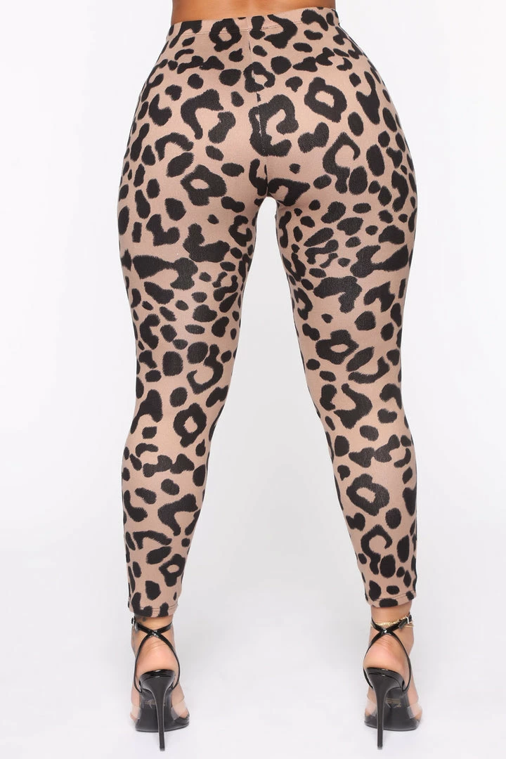 Fashion Nova Chelsea Leopard Legging Set - Brown/Combo