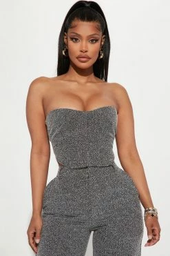 Fashion Nova New Vibes Pant Set - Black/White Wide Leg Sets