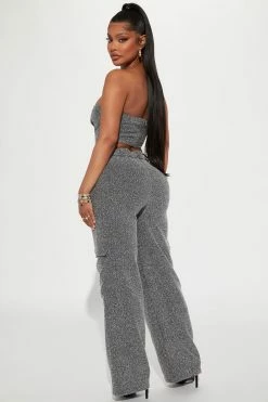 Fashion Nova New Vibes Pant Set - Black/White Wide Leg Sets