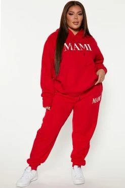Fashion Nova Family Goals Women's Mami Hoodie - Red Matching Separates