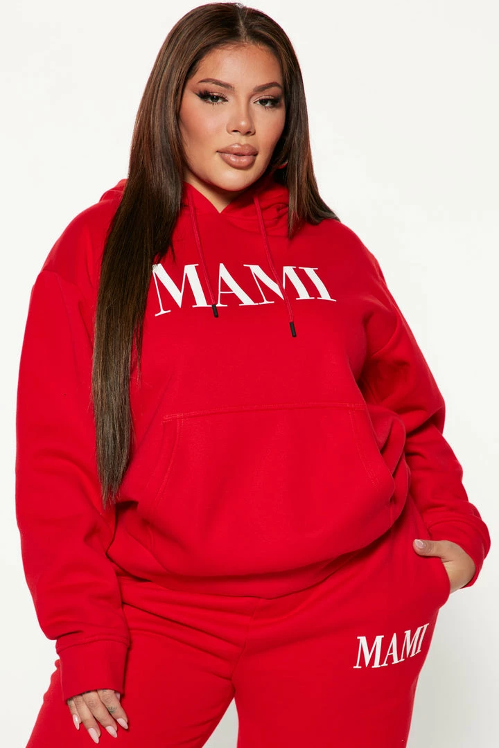 Fashion Nova Family Goals Women's Mami Hoodie - Red Matching Separates