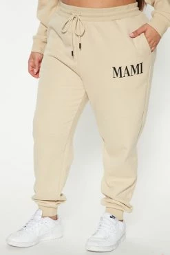 Fashion Nova Family Goals Women's Mami Jogger - Tan Matching Separates