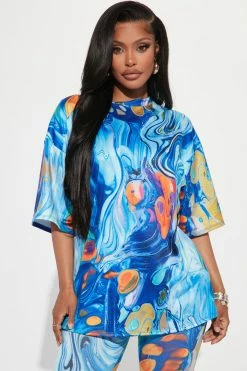 Fashion Nova Out Of This World Legging Set - Blue