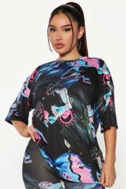 Fashion Nova Legging Sets Feeling The Vibes Legging Set - Black/combo