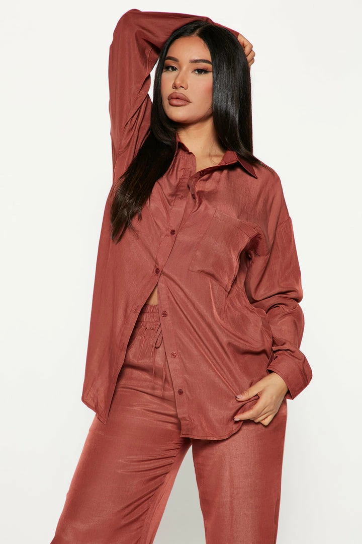 Fashion Nova Anita Pant Set - Rust