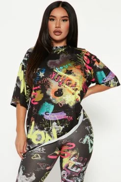 Fashion Nova Legging Sets Born A Rebel Legging Set - Black/combo