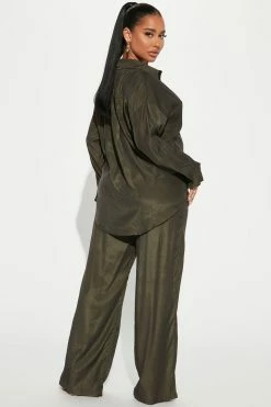 Fashion Nova Anita Pant Set - Olive