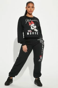 Fashion Nova Minnie Mouse Jogger Pant - Black Matching Separates