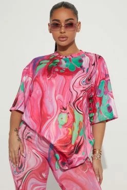 Fashion Nova Legging Sets Out Of This World Legging Set - Pink