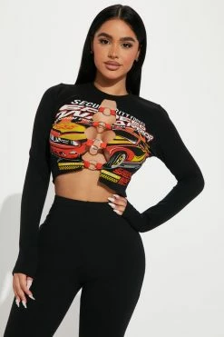 Fashion Nova Legging Sets Full Speed Legging Set - Black