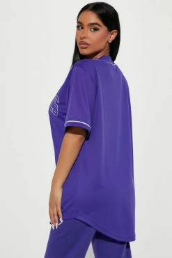 Fashion Nova Love For Los Angeles Jersey Tee - Purple
