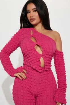 Fashion Nova Matching Separates Cloud Nine Top - Fuchsia