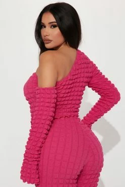 Fashion Nova Matching Separates Cloud Nine Top - Fuchsia