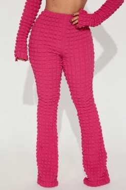 Fashion Nova Matching Separates Cloud Nine Flare Pant - Fuchsia