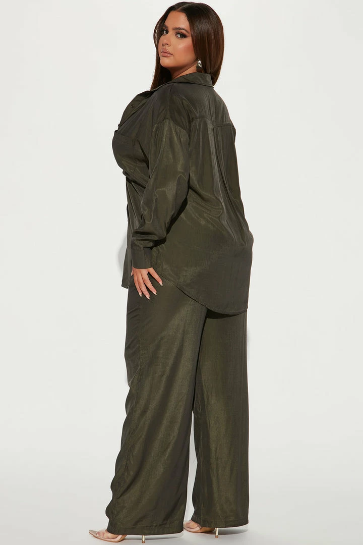 Fashion Nova Anita Pant Set - Olive