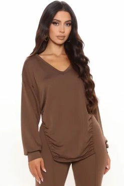 Fashion Nova Everything I Want Legging Set - Brown