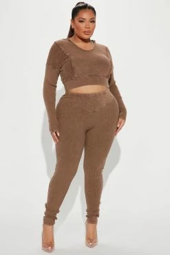 Fashion Nova Legging Sets Naomi Legging Set - Brown