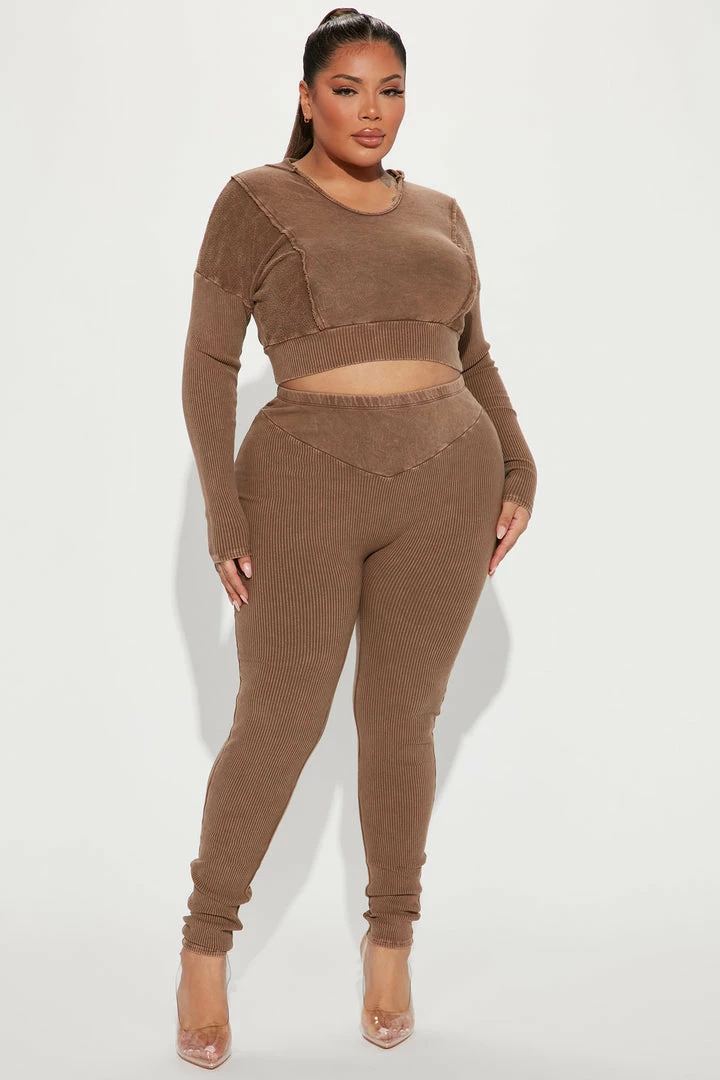 Fashion Nova Legging Sets Naomi Legging Set - Brown