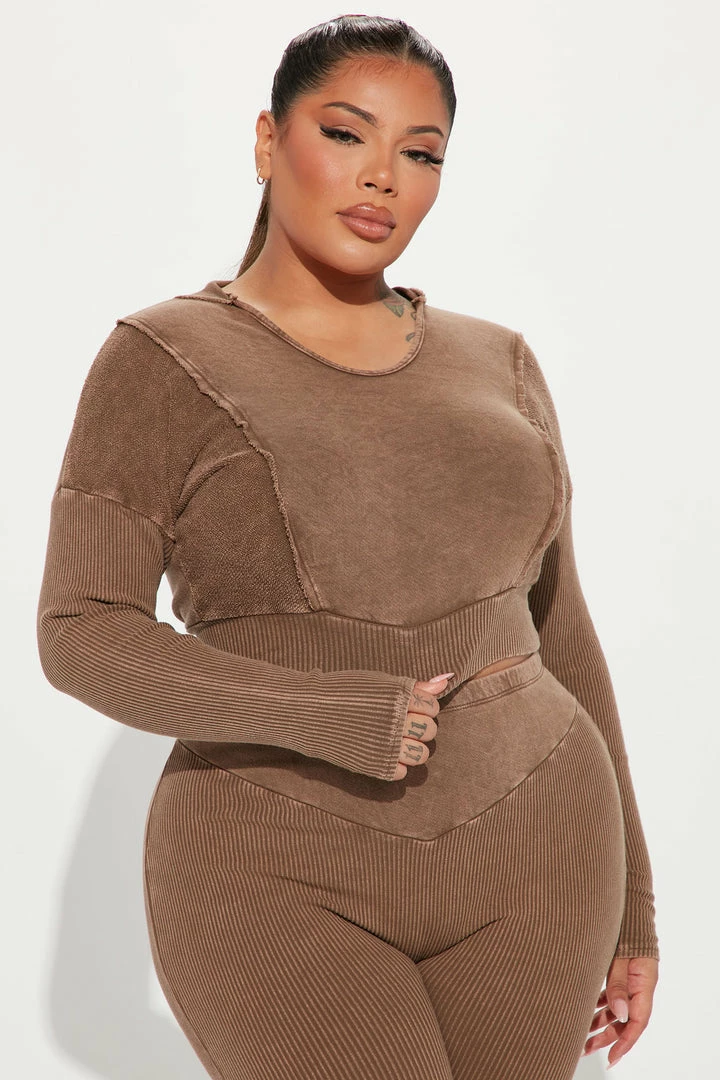 Fashion Nova Legging Sets Naomi Legging Set - Brown