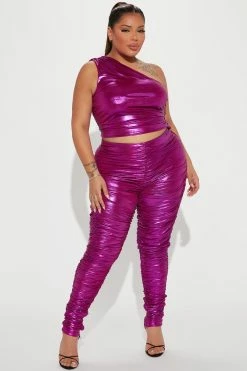 Fashion Nova The Highlight Of Your Night Pant Set - Purple