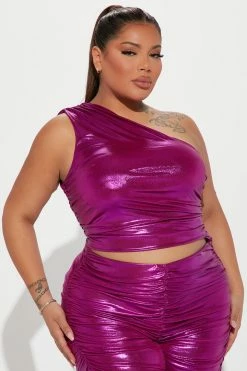 Fashion Nova The Highlight Of Your Night Pant Set - Purple