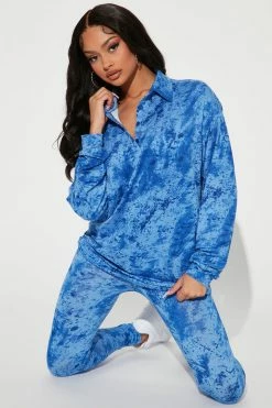 Fashion Nova Legging Sets Chelsea Vibes Legging Set - Royal