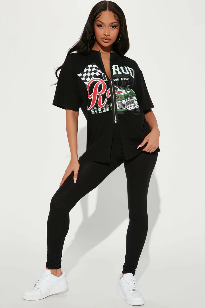 Fashion Nova Always First Legging Set - Black