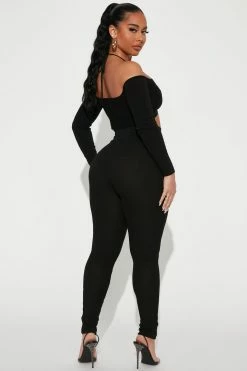 Fashion Nova Just What You Needed Legging Set - Black Legging Sets