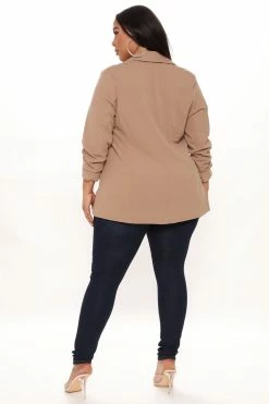 Fashion Nova The Celine Blazer - Taupe Matching Separates