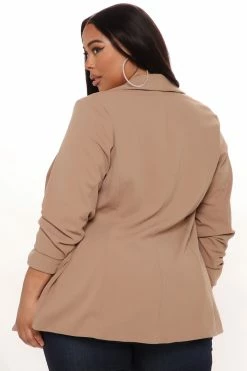 Fashion Nova The Celine Blazer - Taupe Matching Separates