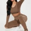 Fashion Nova Legging Sets Naomi Legging Set - Brown