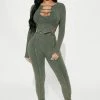Fashion Nova Janie Legging Set - Olive