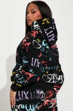 Fashion Nova Matching Separates Tough Act To Follow Hoodie - Black