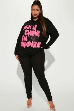 Fashion Nova I'm Expensive Legging Set - Black