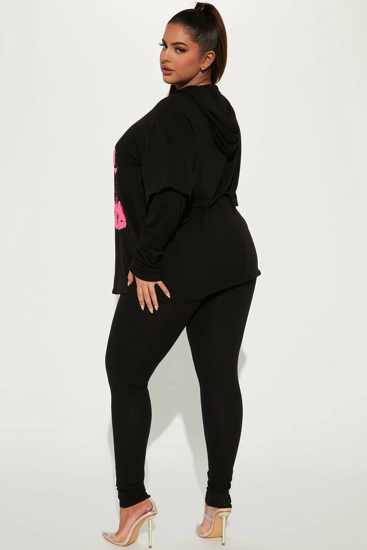Fashion Nova I'm Expensive Legging Set - Black