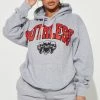 Fashion Nova Ruthless Rebel Hoodie - Heather Grey