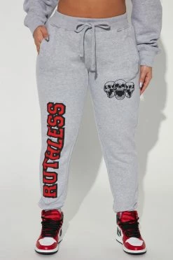 Fashion Nova Matching Separates Ruthless Rebel Jogger - Heather Grey