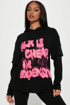 Fashion Nova I'm Expensive Legging Set - Black